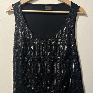 Worthington Black sequin tank top